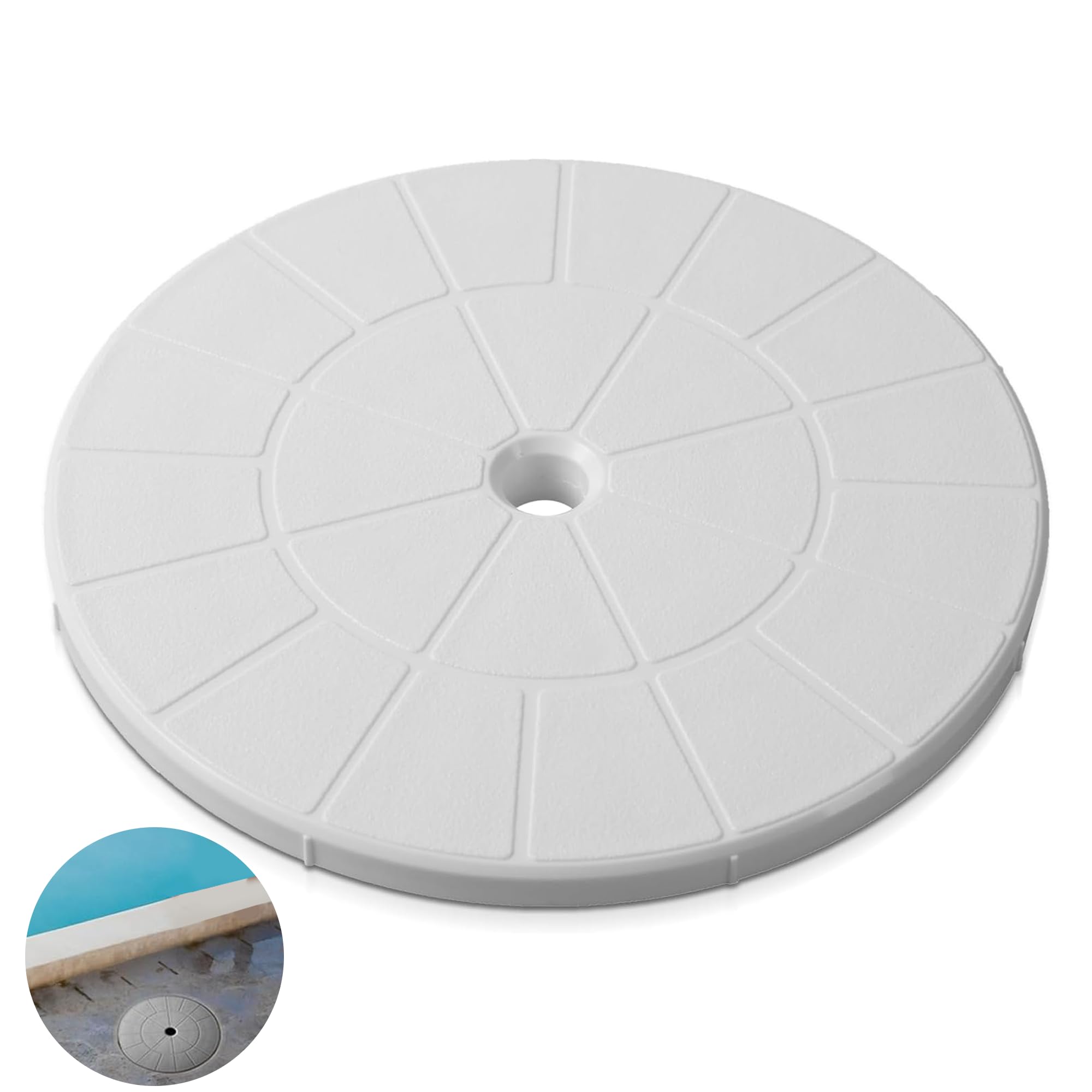TonGass 9-1/8 inch skimmer lid close up showing universal fit and durable ABS build
