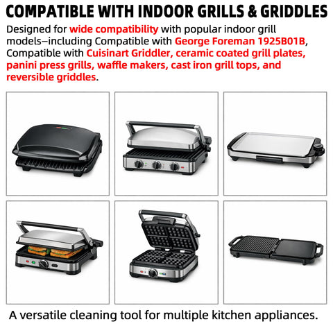 TonGass Bamboo Grill Scraper safe on non-stick and coated surfaces.