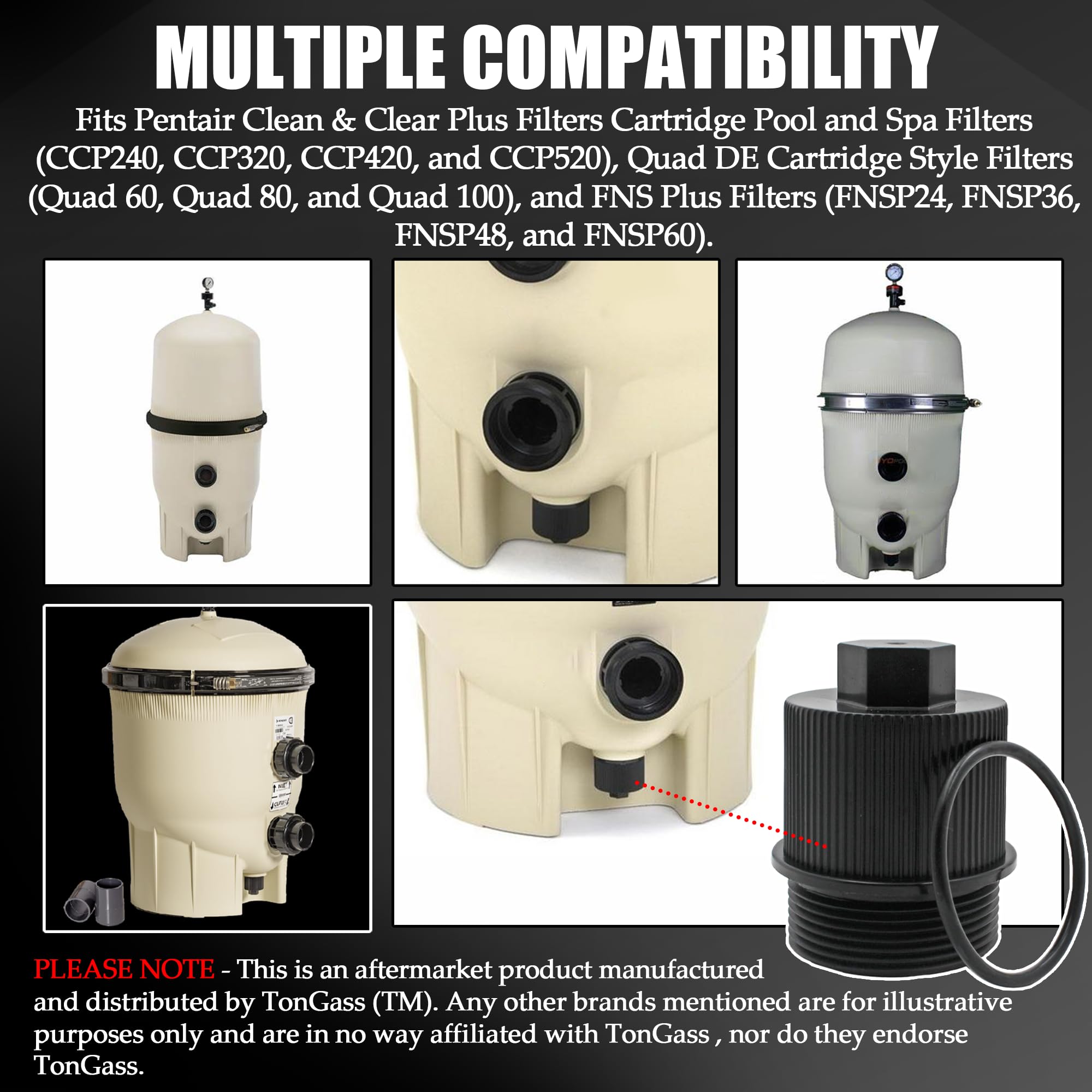 TonGass cap with included O-ring enhances seal longevity