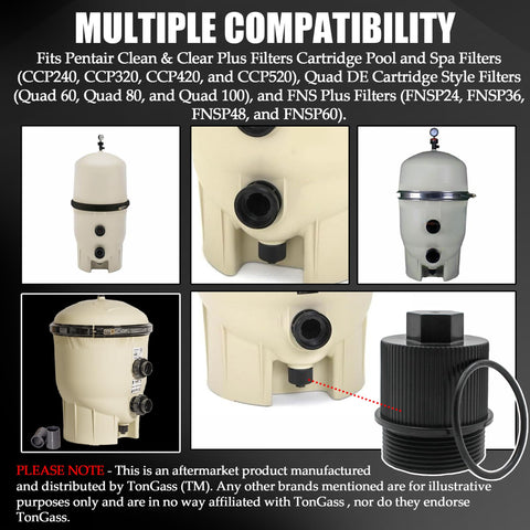 TonGass cap with included O-ring enhances seal longevity