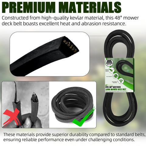 TonGass belt compatibility with D140 and D160 lawn tractors