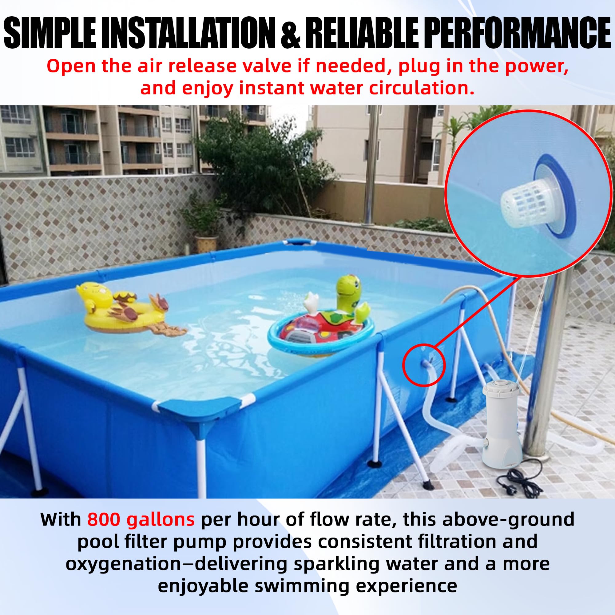TonGass quick maintenance for cartridge replacement keeps pool water fresh.