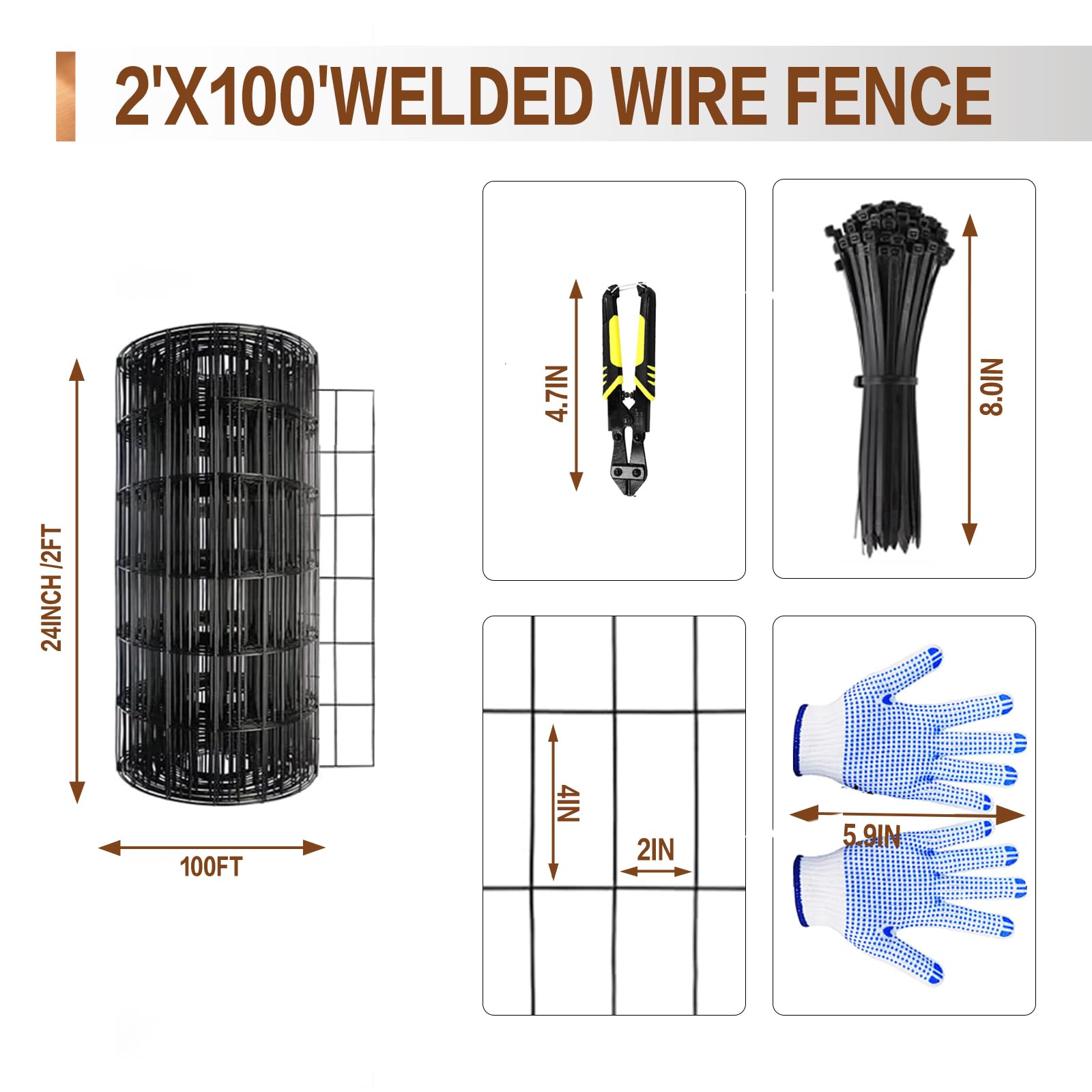 Tongmo 16ga welded wire mesh with 2x4 openings for reliable fencing.