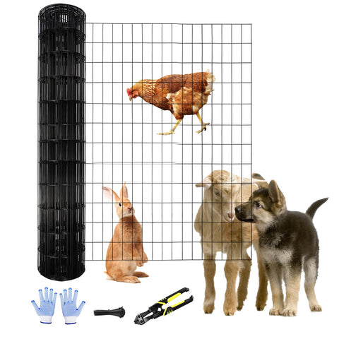 Tongmo black PVC-coated welded wire fence roll for long-lasting yard protection.