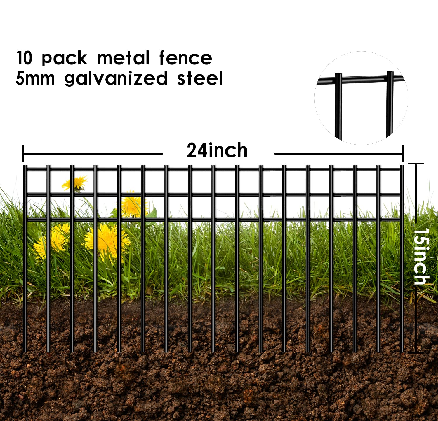 Tongmo flexible fencing fills gaps between fence and ground.