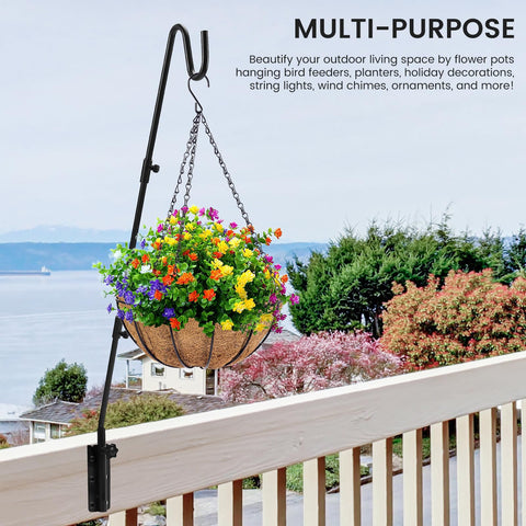 Tongyuyan 36-inch hanger keeps feeders and planters accessible and visible