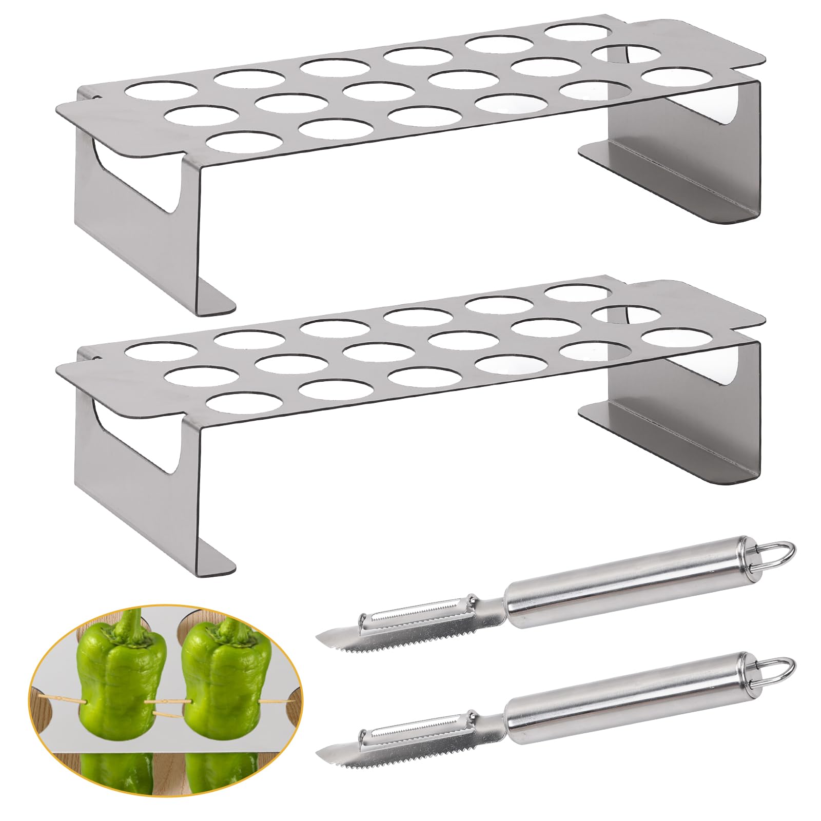 Tongyuyan jalapeno popper holder for grill ready for cooking and serving
