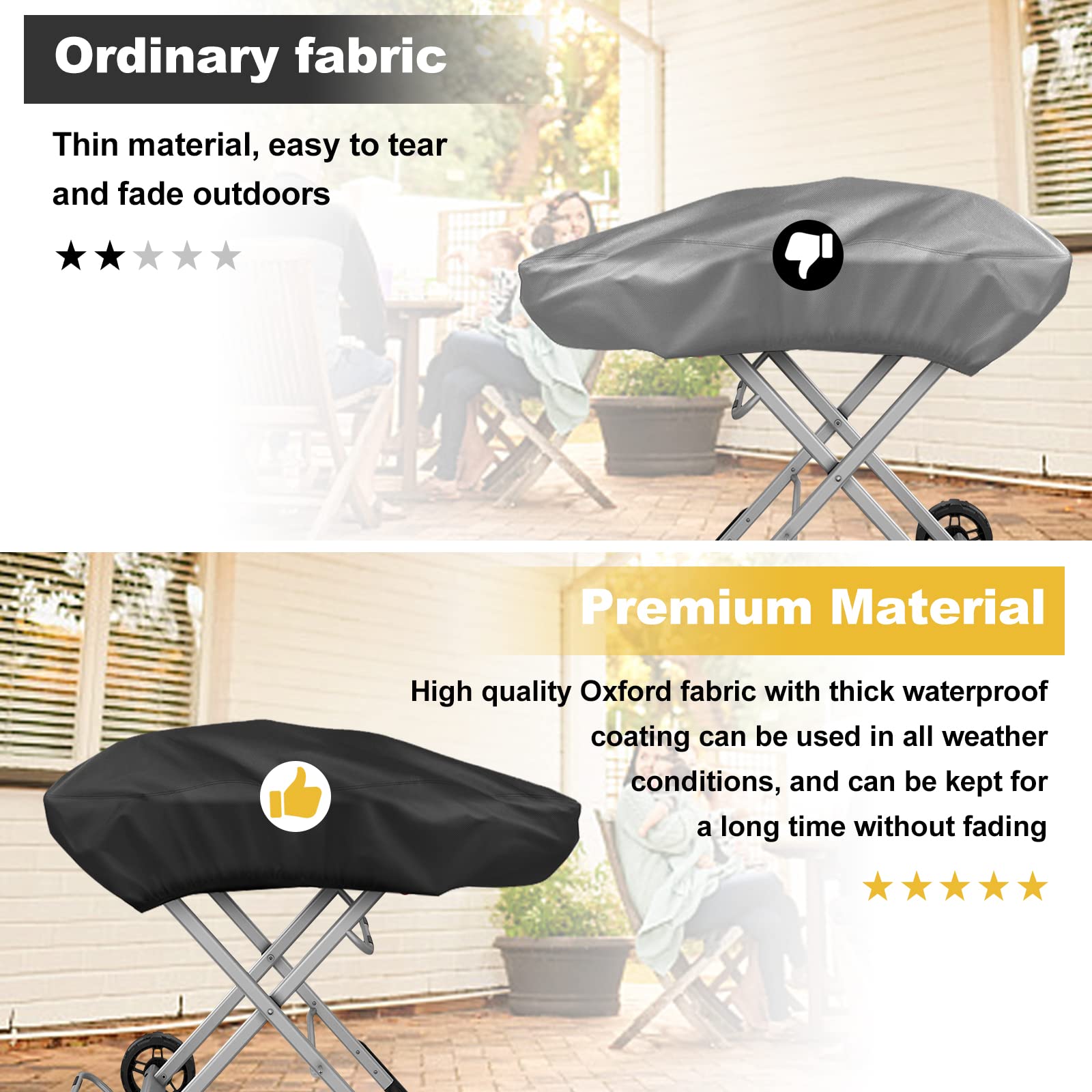 tonhui grill cover is easy to clean, dry, and store.