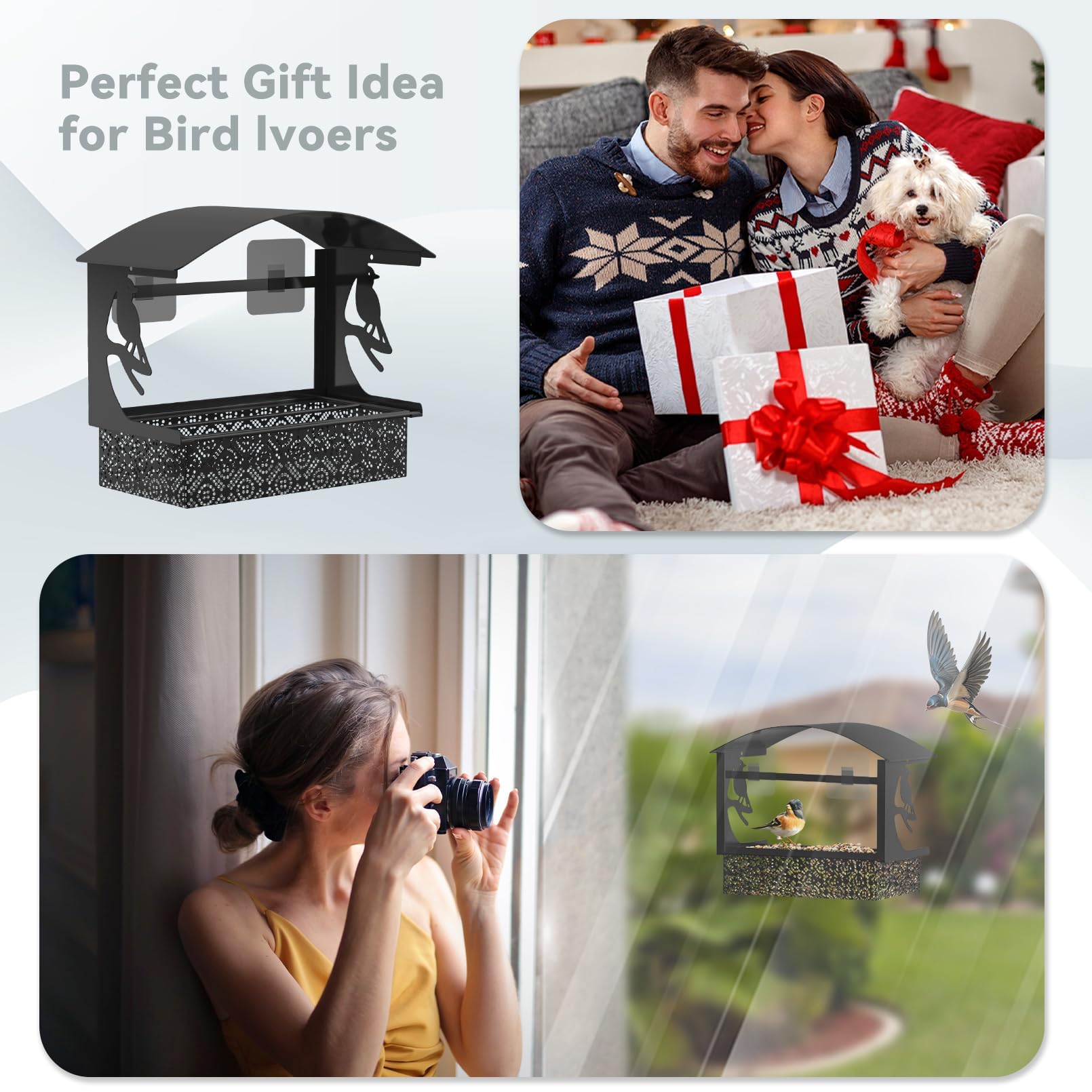 Tonitrui gift-ready window feeder for kids and families to enjoy nature