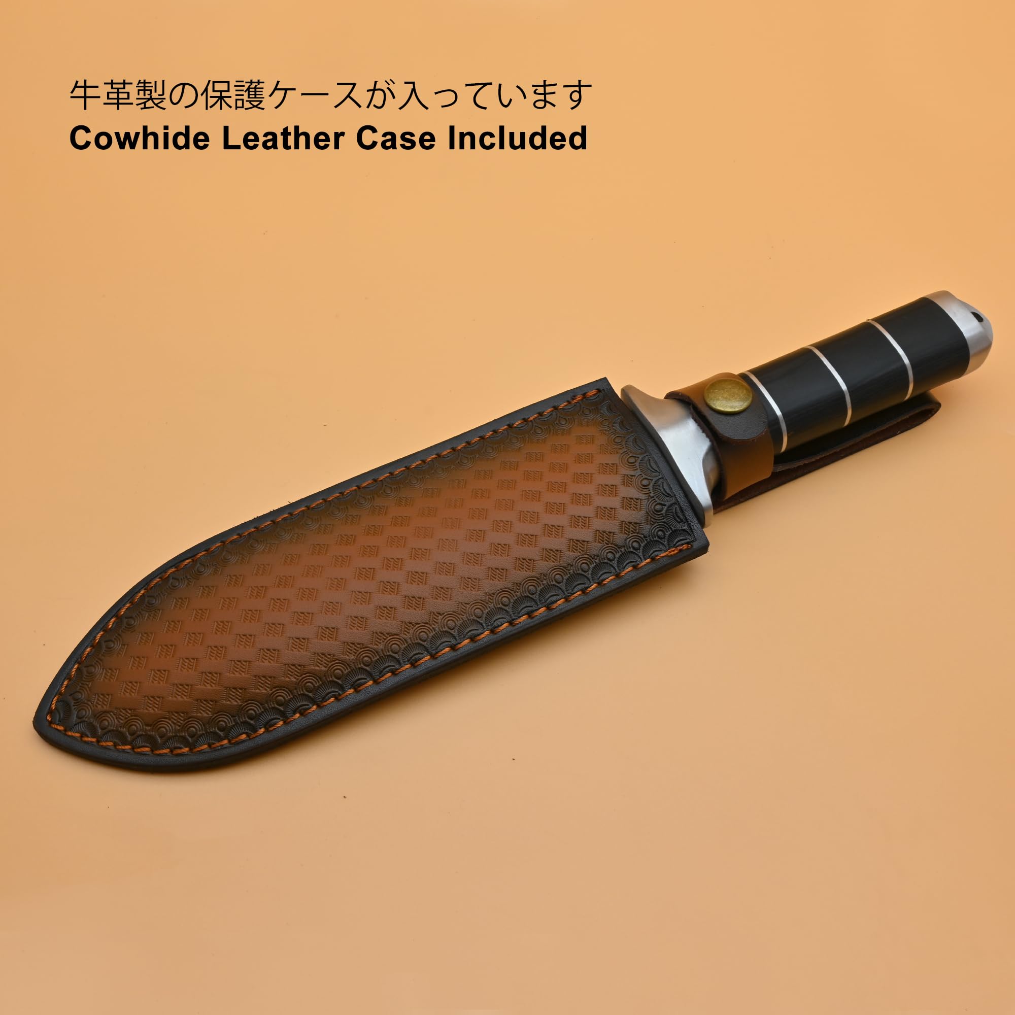 TONMA Hori Hori handle in Pakkawood for comfortable grip