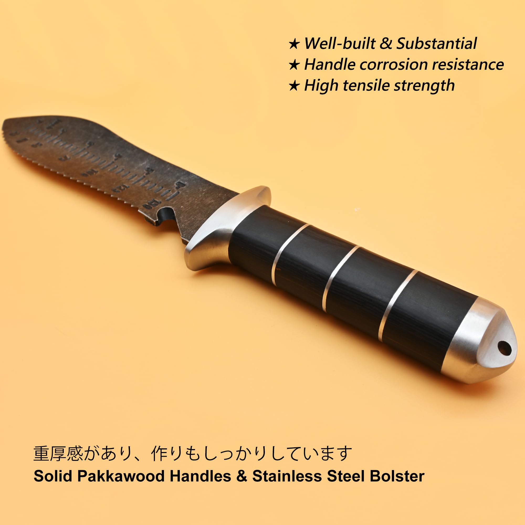 TONMA Hori Hori knife serrated edge for tougher root cuts
