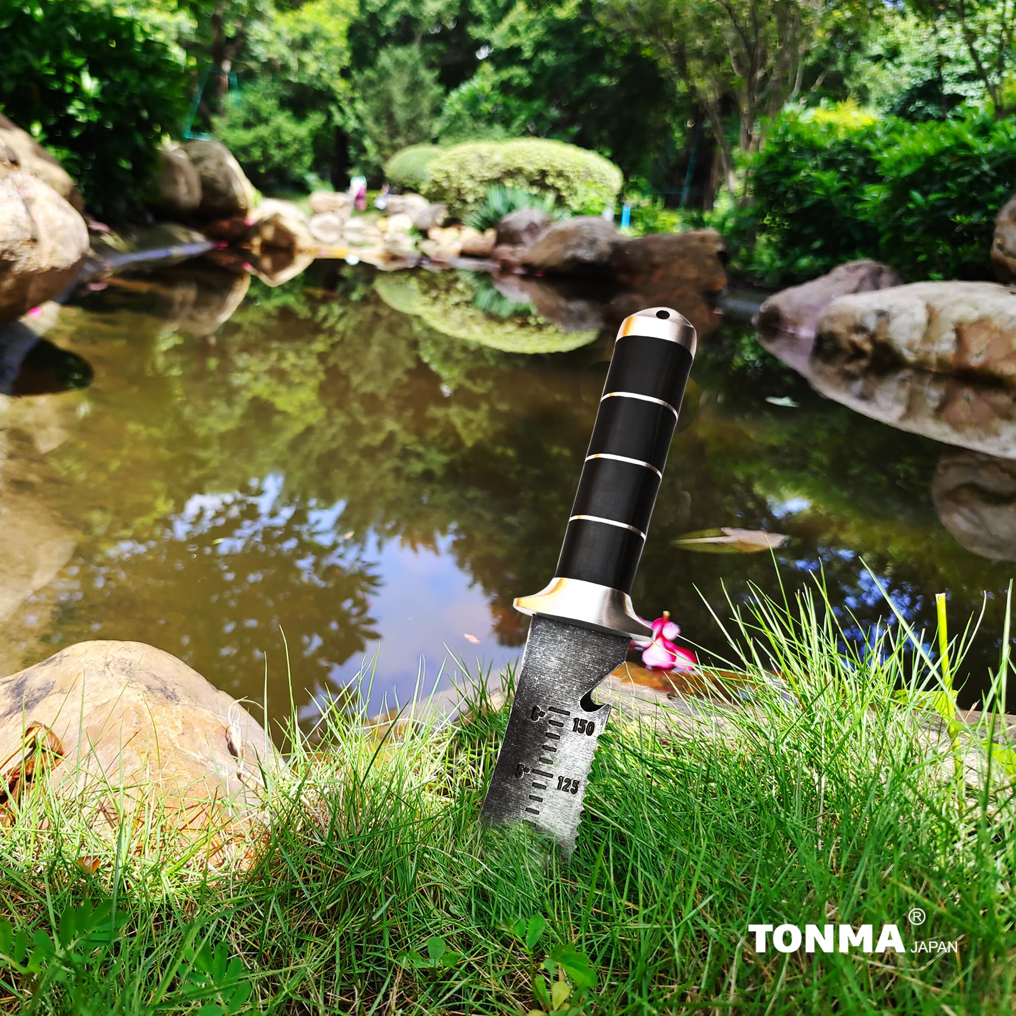 TONMA Hori Hori leather sheath protects blade during storage