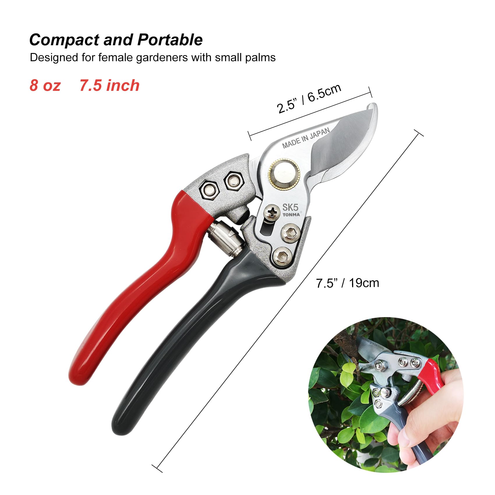 TONMA JP pruning shears safety lock keeps blades secure during work