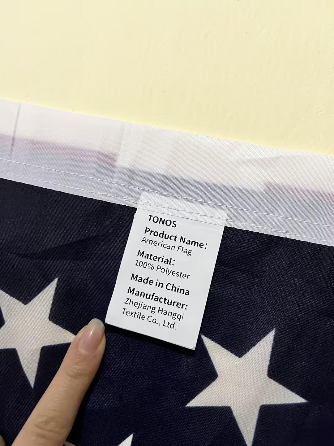 TONOS flag ideal for low-wind areas and RV or vehicle display.