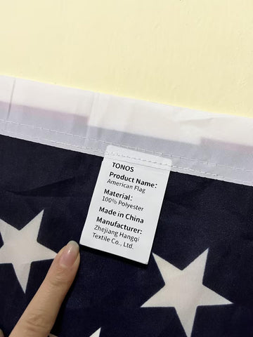 TONOS flag ideal for low-wind areas and RV or vehicle display.