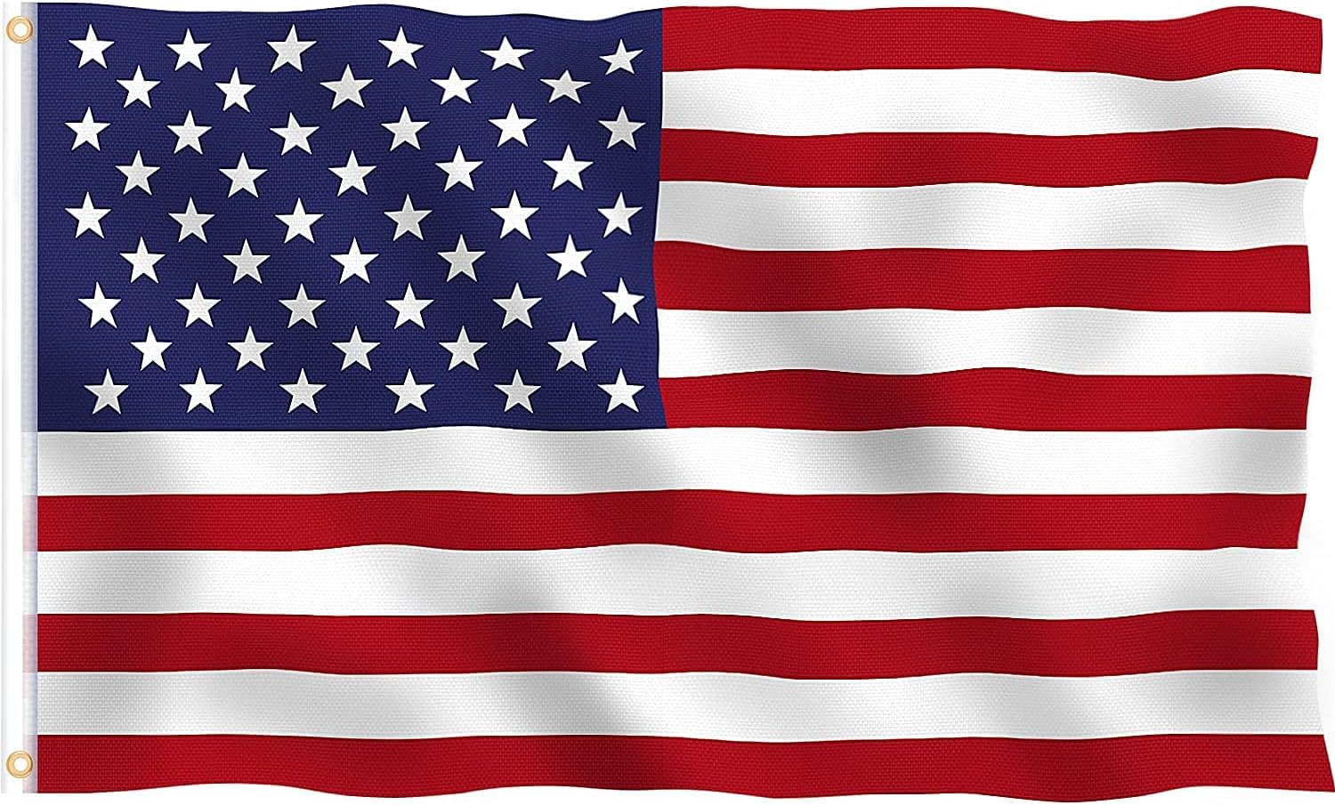 TONOS American Flag 3x5 outdoor display with brass grommets for durable outdoor use.