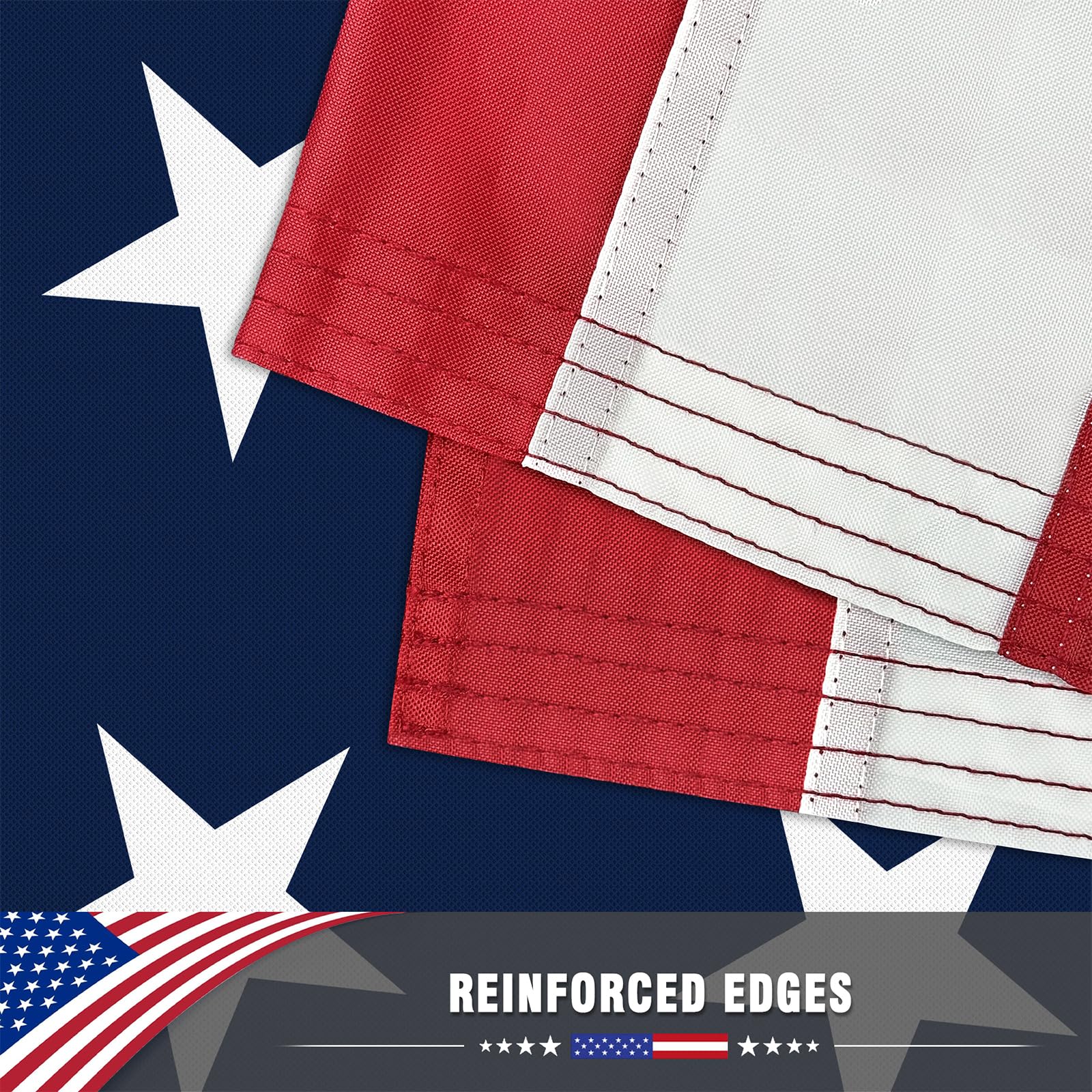 TONOS 3x5 flag features UV coating to preserve colors in sunlight.