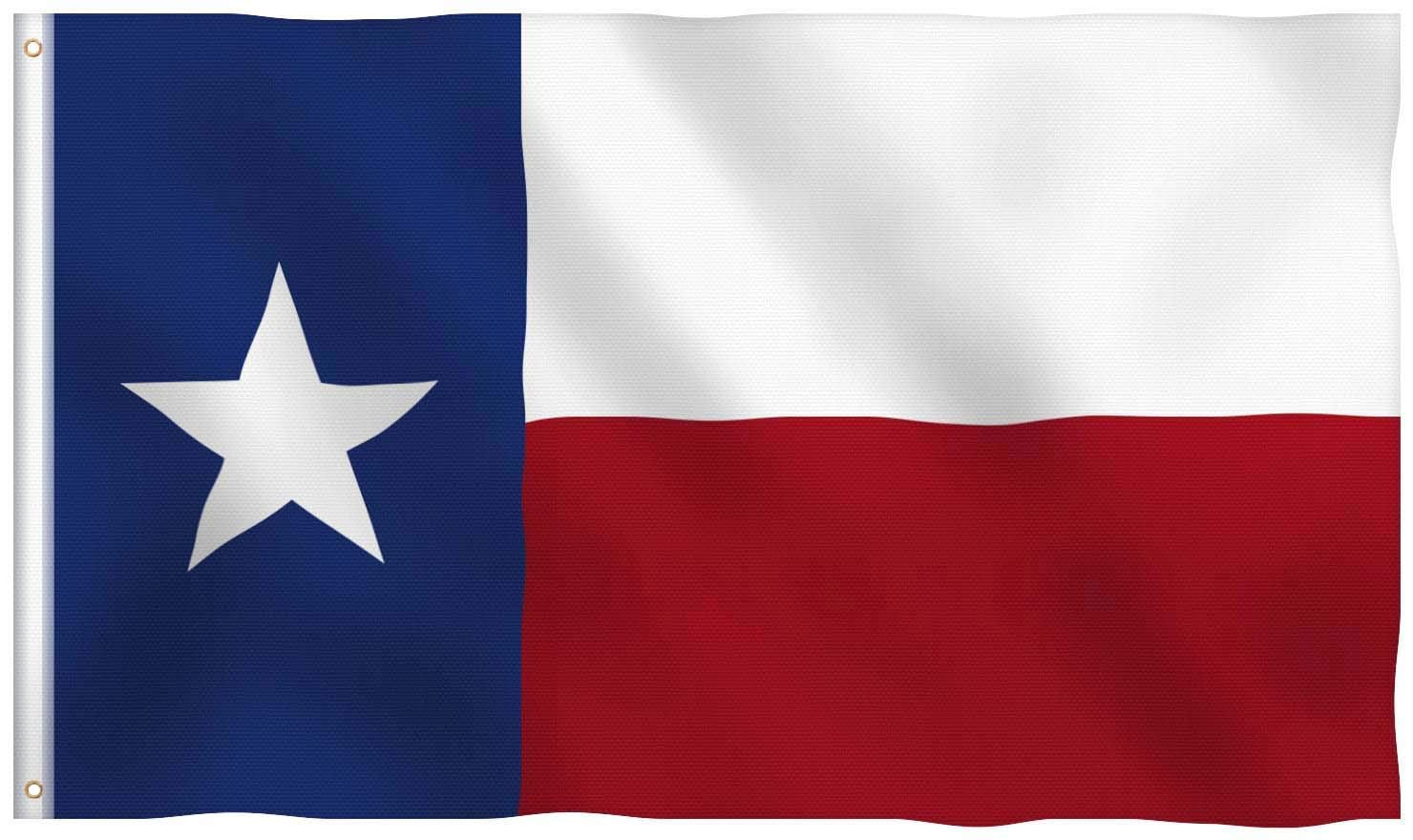 TONOS Texas flag with brass grommets ready for outdoor display.