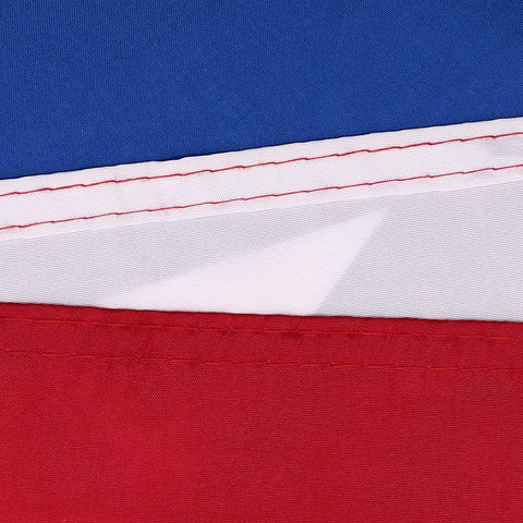 TONOS Texas flag closeup shows high-quality stitching.
