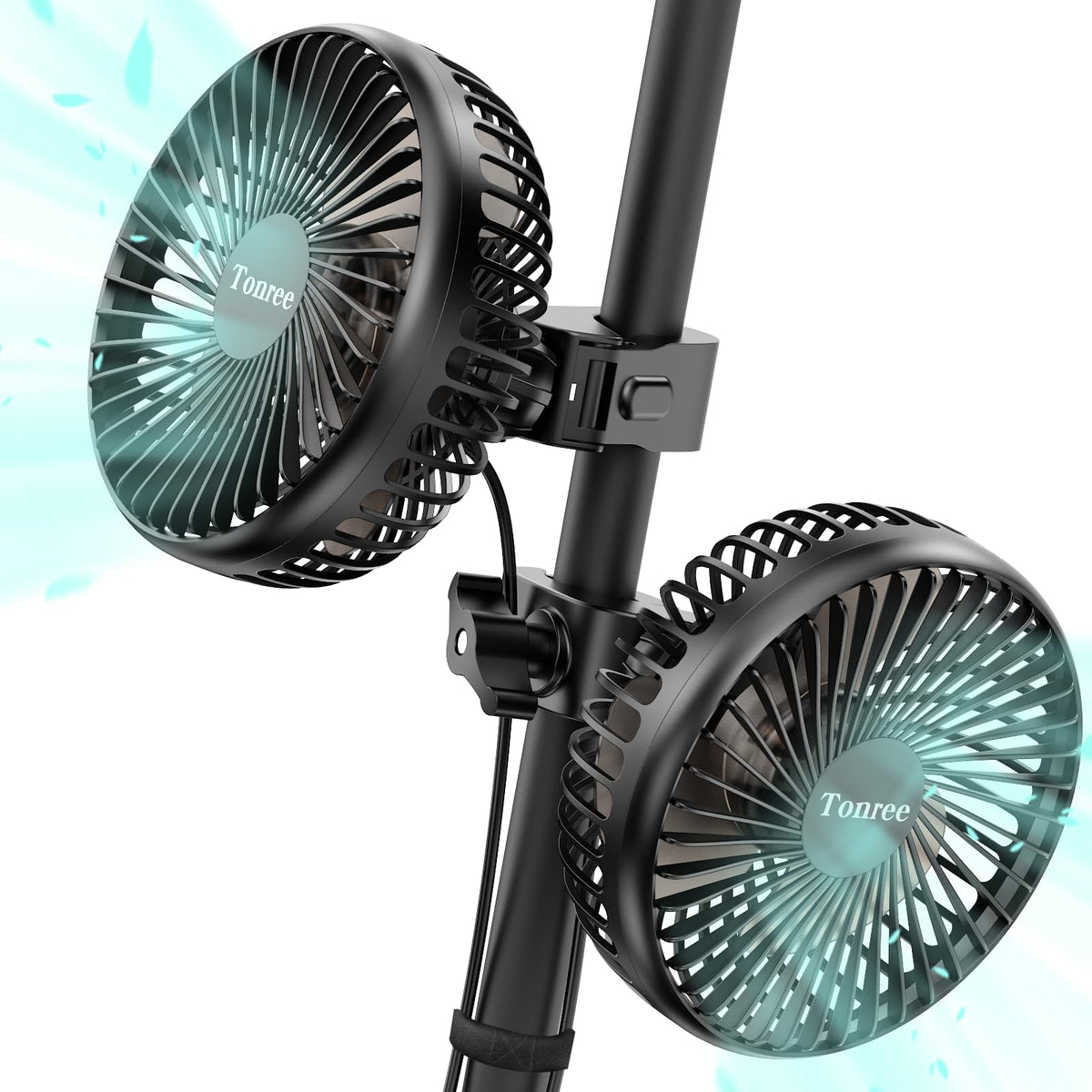Tonree Grow Tent Clip Fans two-pack for versatile air circulation in tents