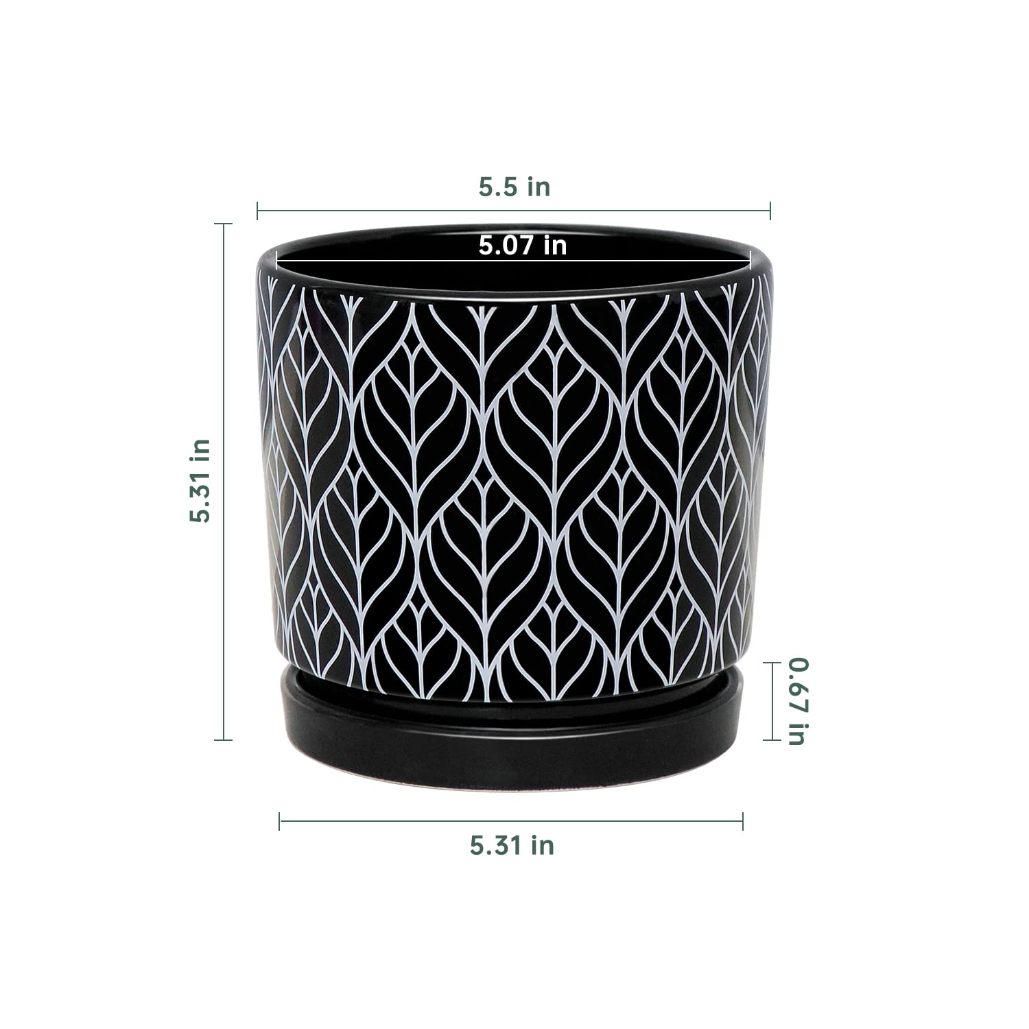 Ton Sin black ceramic planter designed for outdoor use, durable and stylish.