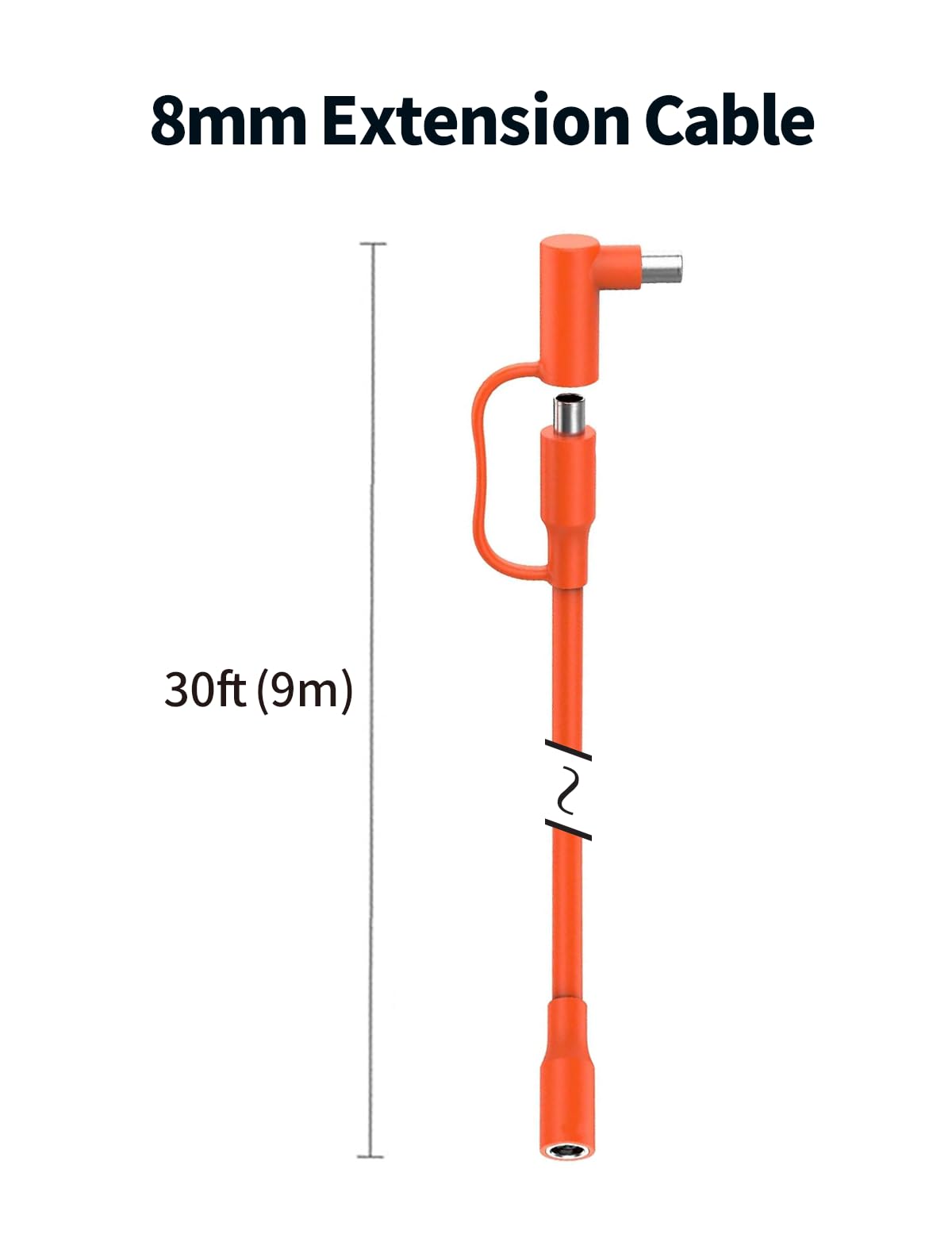 Tonton neatly arranged extension cable at a campsite for easy access.