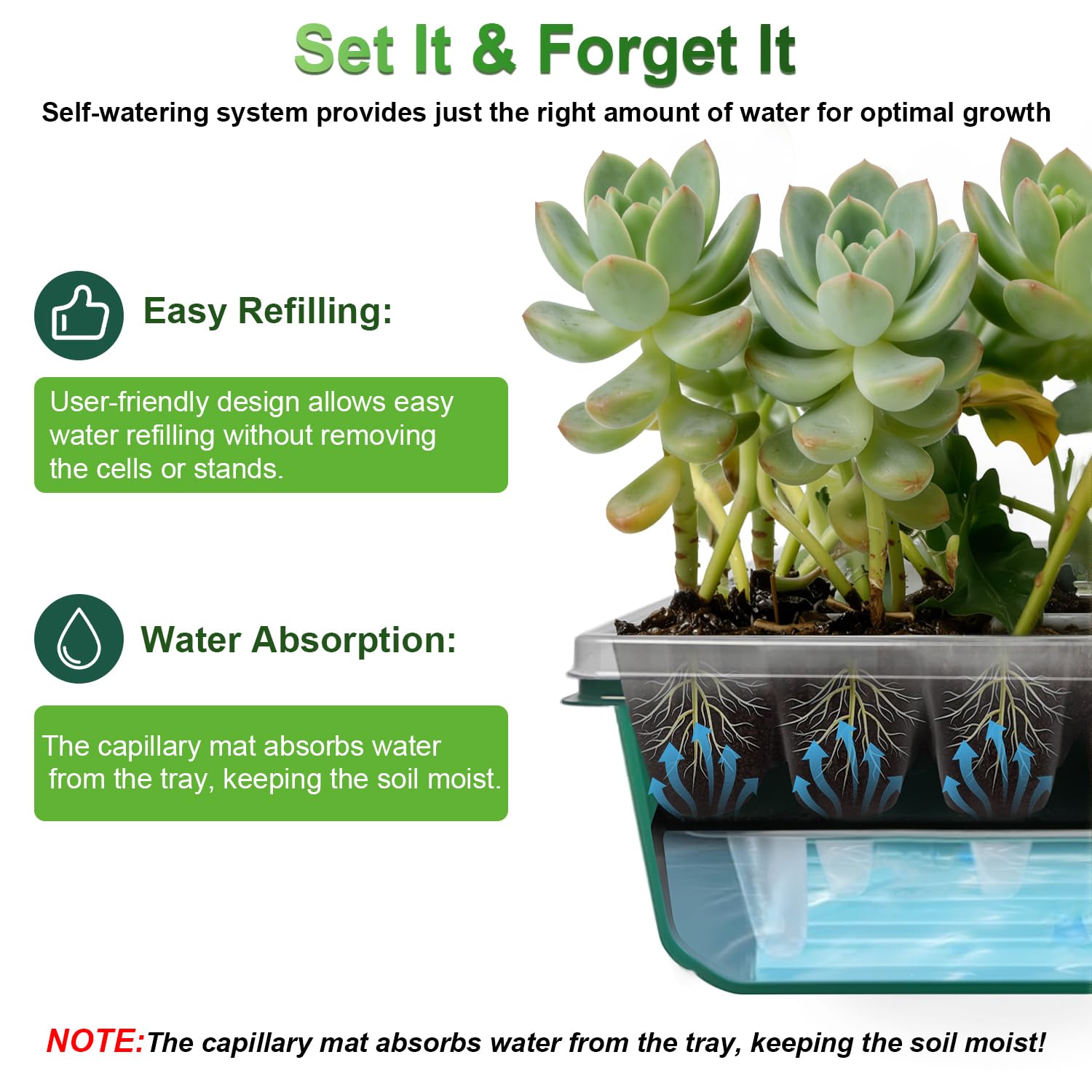 TONYFUL adjustable ventilation promotes airflow and prevents damp conditions in your tray