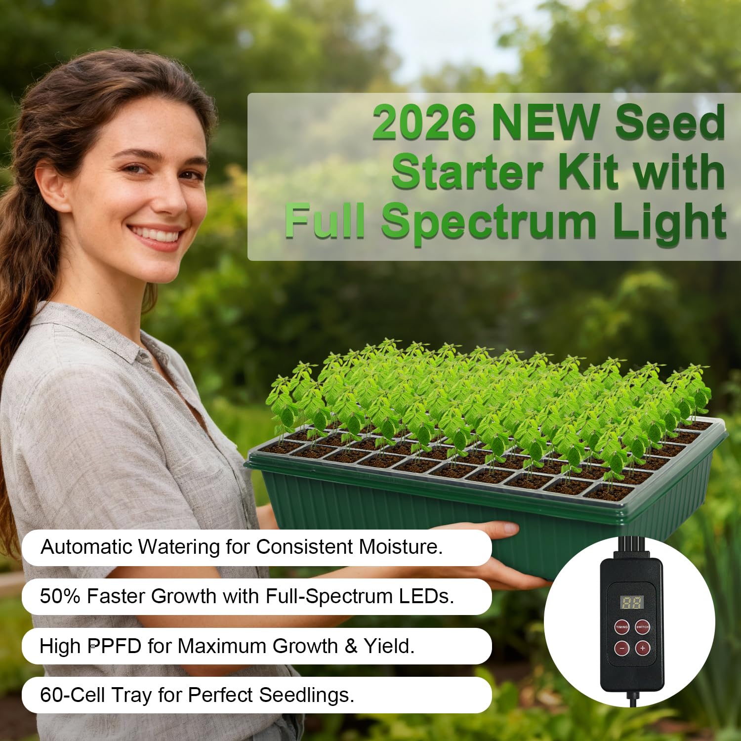 TONYFUL complete indoor gardening kit bundles everything you need for seed starting