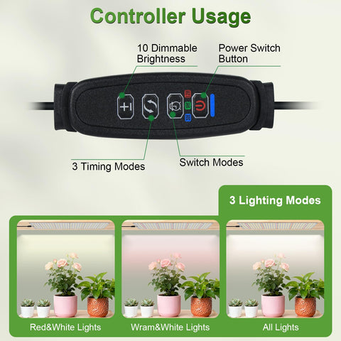TONYFUL Grows Light 24-hour timer interface enables automated cycles