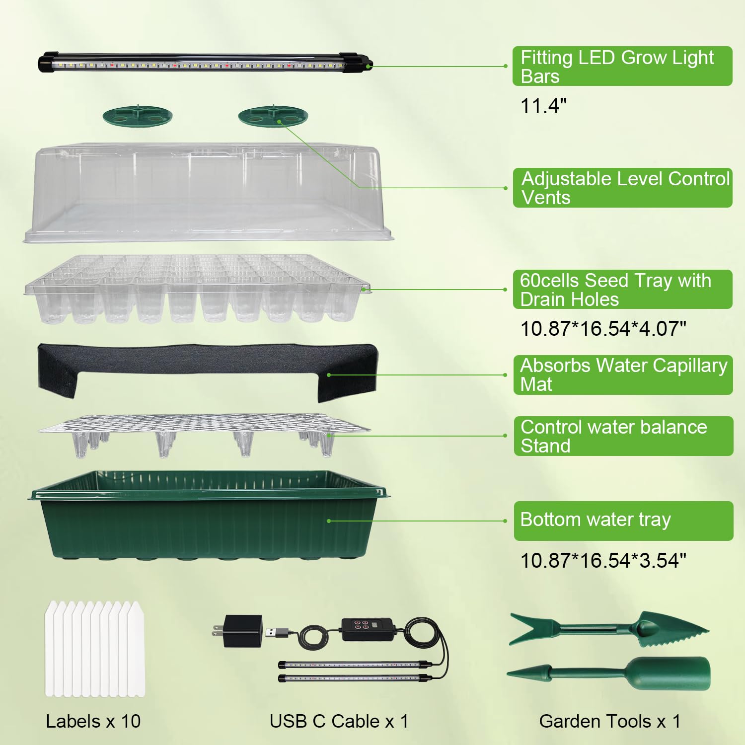 TONYFUL humidity dome transparent helps maintain humidity for steady germination