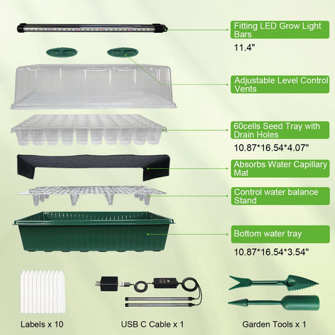 TONYFUL humidity dome transparent helps maintain humidity for steady germination