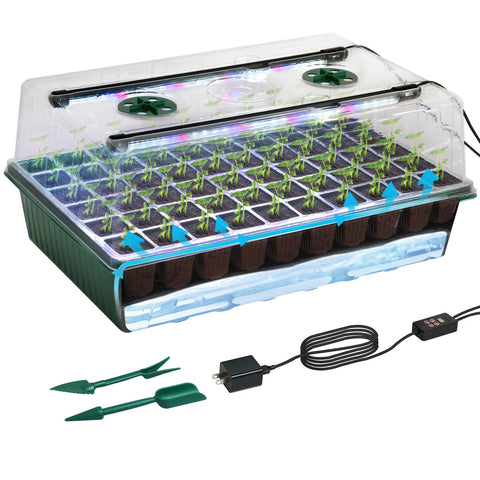 TONYFUL seed starter tray 60-cells supports healthy seedling roots and easy indoor germination