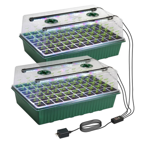 TONYFUL seed starter tray with grow light setup for faster germination.