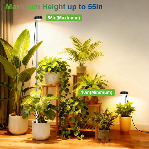 TONYFUL tilt adjustable head directs light to every growth zone