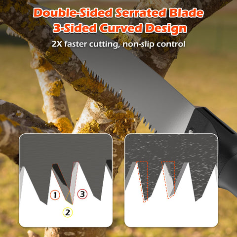Detachable saw option shown for versatile pruning tasks
