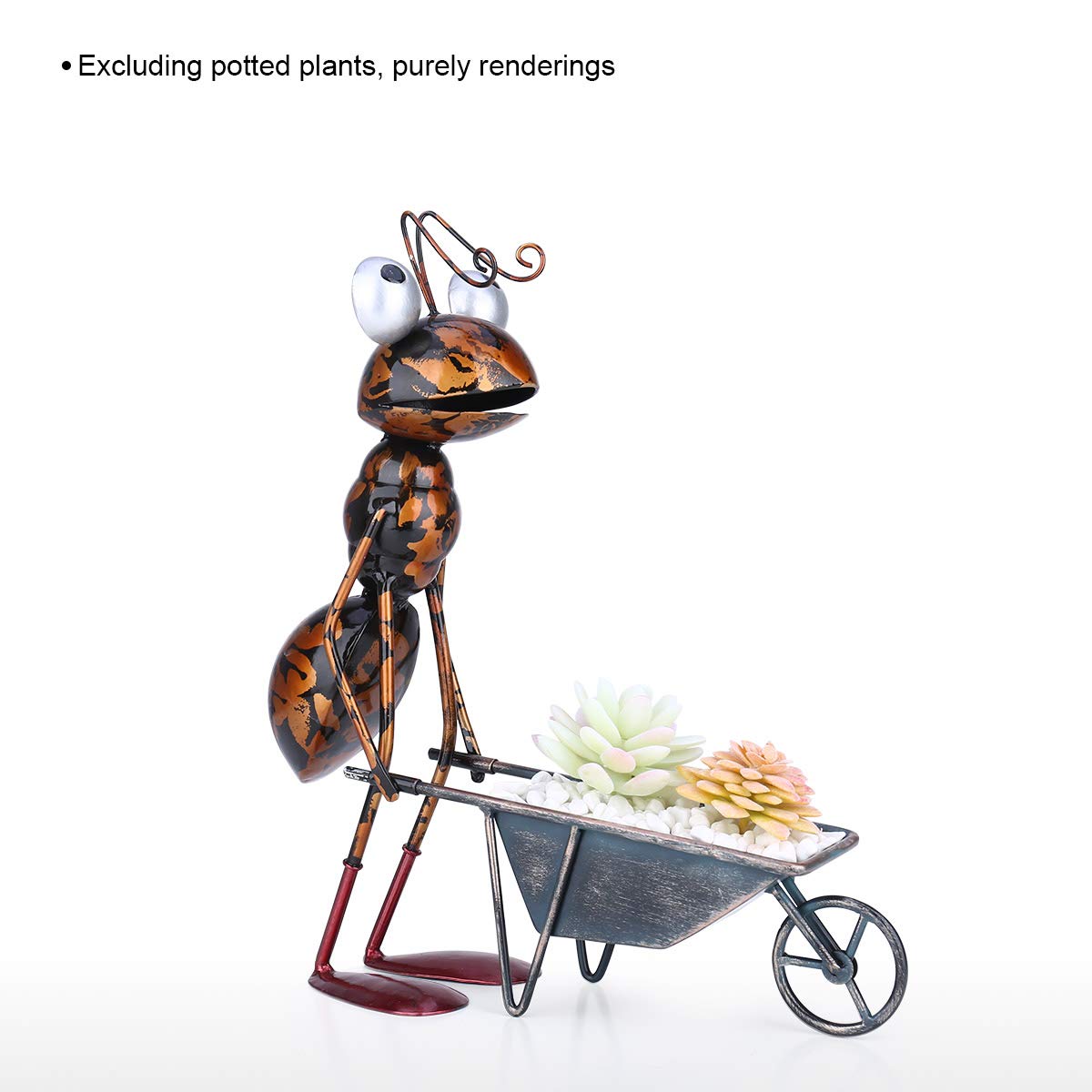 Tooarts ant with removable bucket showcases versatile flowerpot styling on balconies and patios.