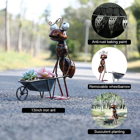 Tooarts flowerpot-design ant complements succulents, cacti, or seedlings on windowsills.