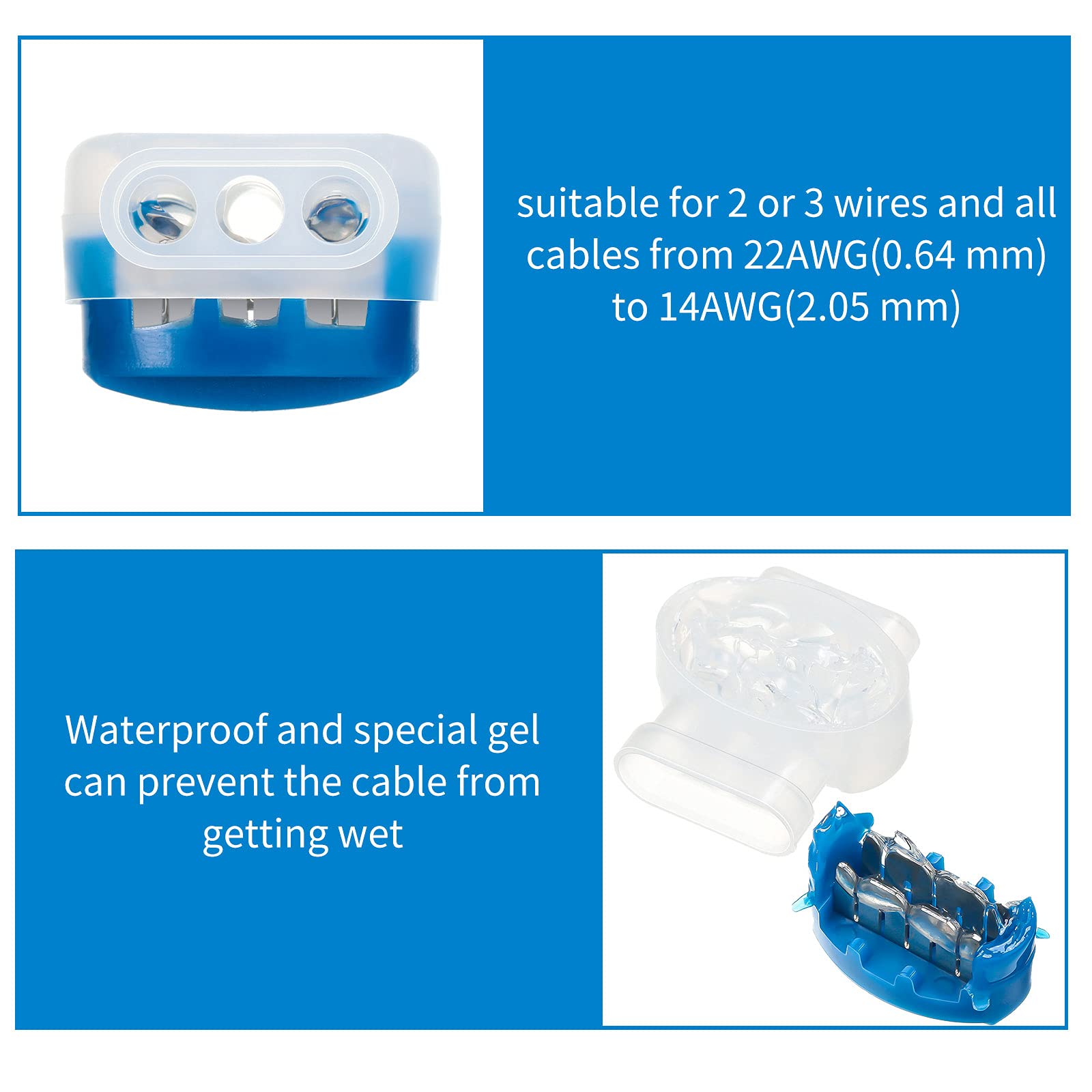 TOODOO 3-Way connector with silicone grease seal resists water and corrosion.