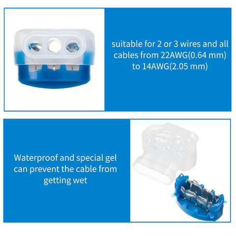 TOODOO 3-Way connector with silicone grease seal resists water and corrosion.