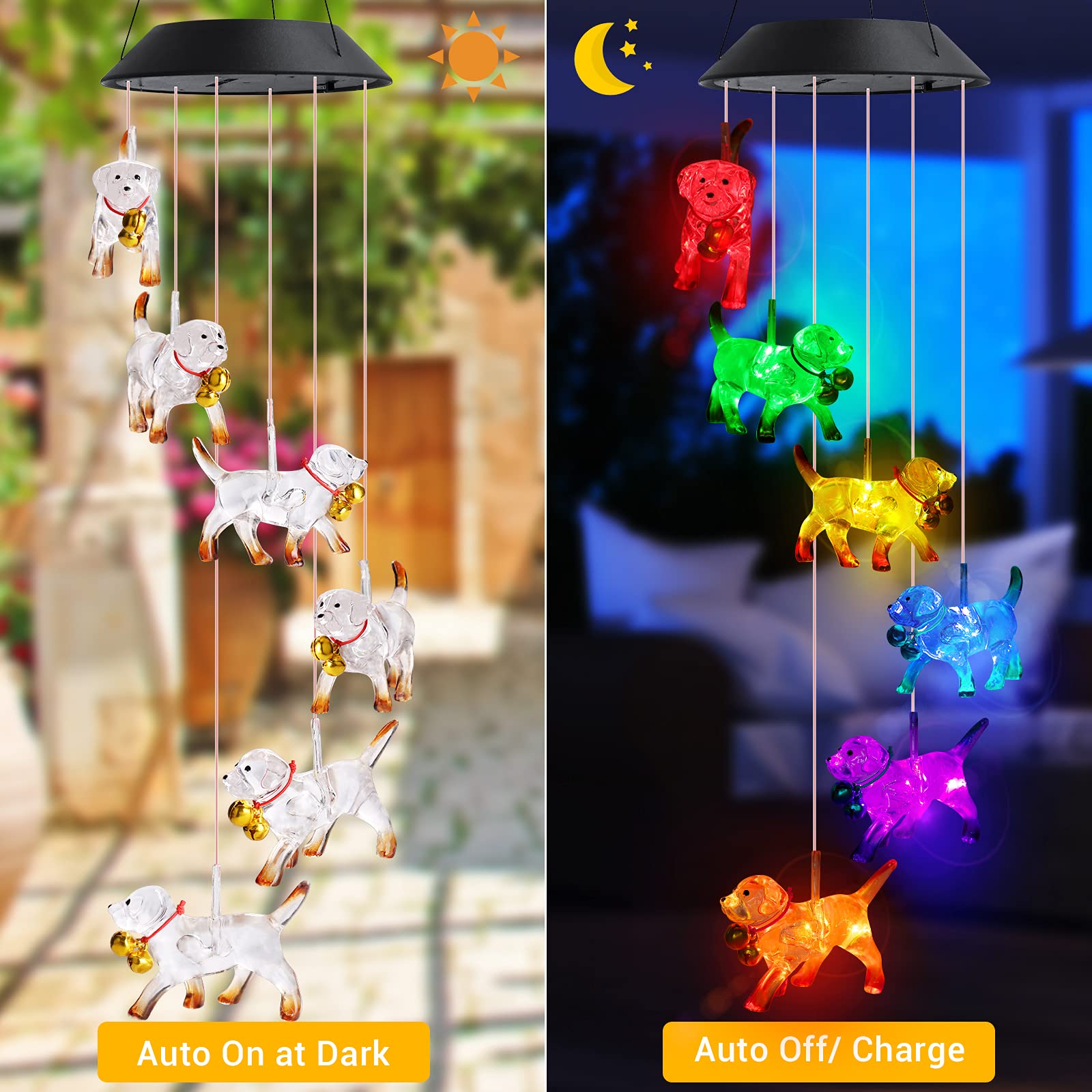 Toodour color-changing LED dogs create a magical, multi-hued glow for patios and balconies