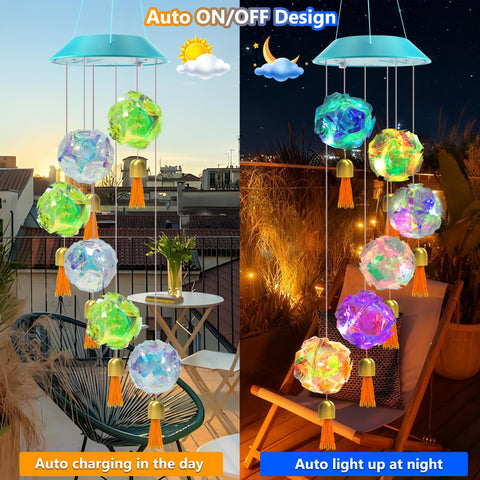 Toodour hydrangea design wind chime adds elegant, gentle bells