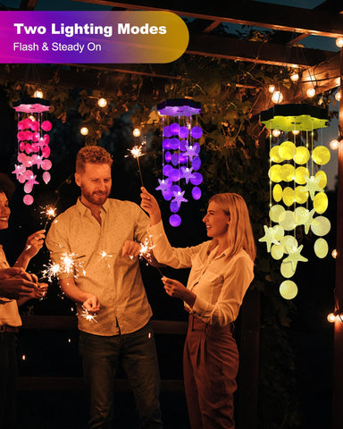 Toodour natural seashells lighting adds seaside charm to porches and patios with sun-powered brightness.