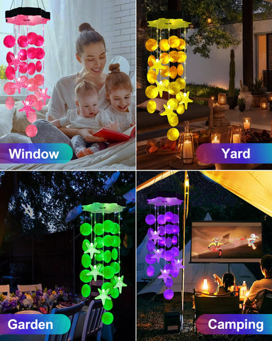 Toodour hanging outdoor chime on porch ready for tranquil decor.