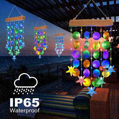Toodour outdoor wind chimes illuminate the garden with a soft, relaxing ambiance.