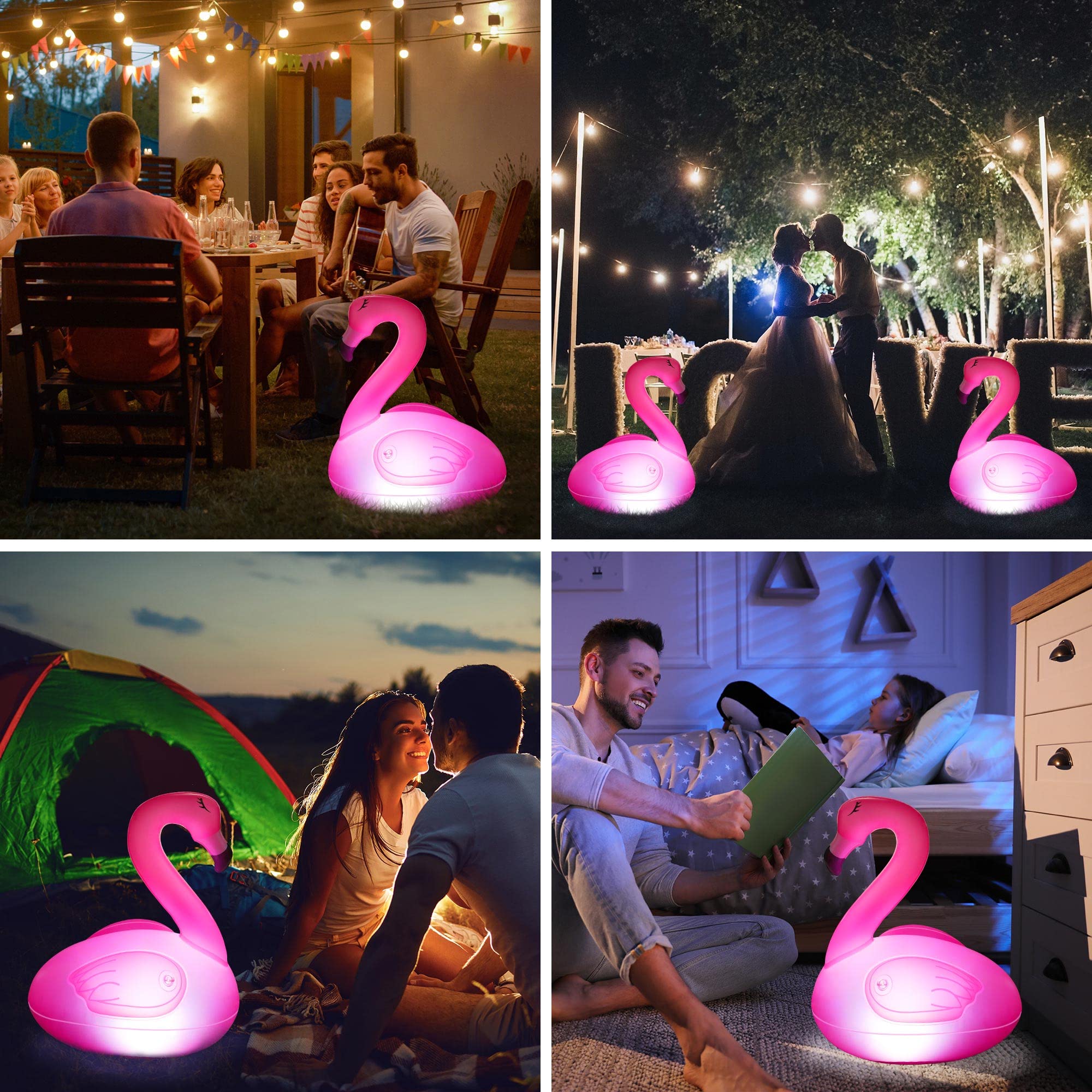 Toodour party flamingo light creates memorable outdoor decor for celebrations.