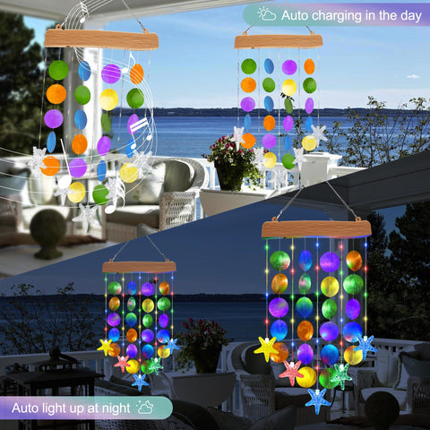 Toodour patio wind chimes offer mood-enhancing light for evenings outside.