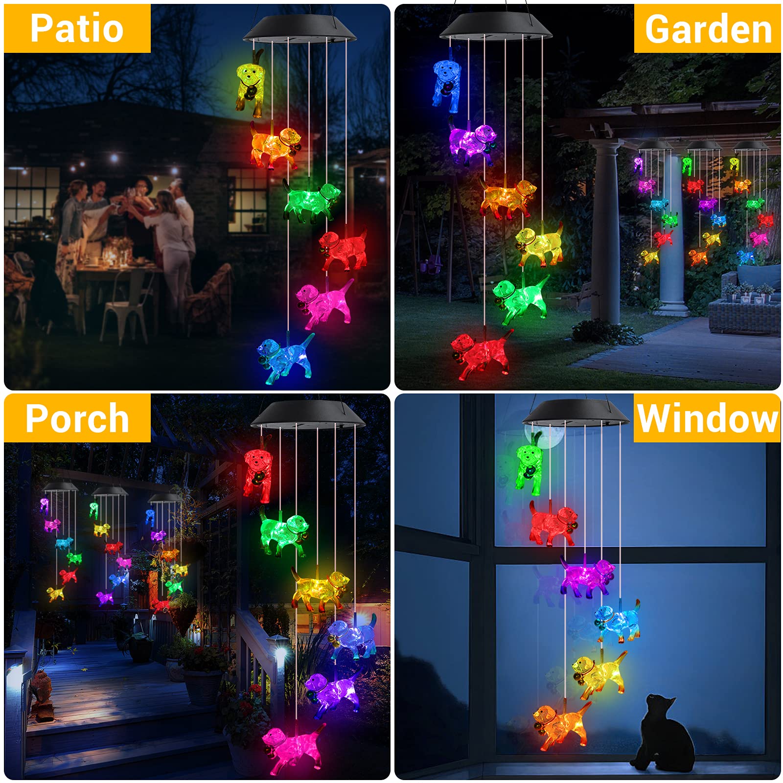 Toodour wind chime lights provide a soft ambient glow for outdoor spaces