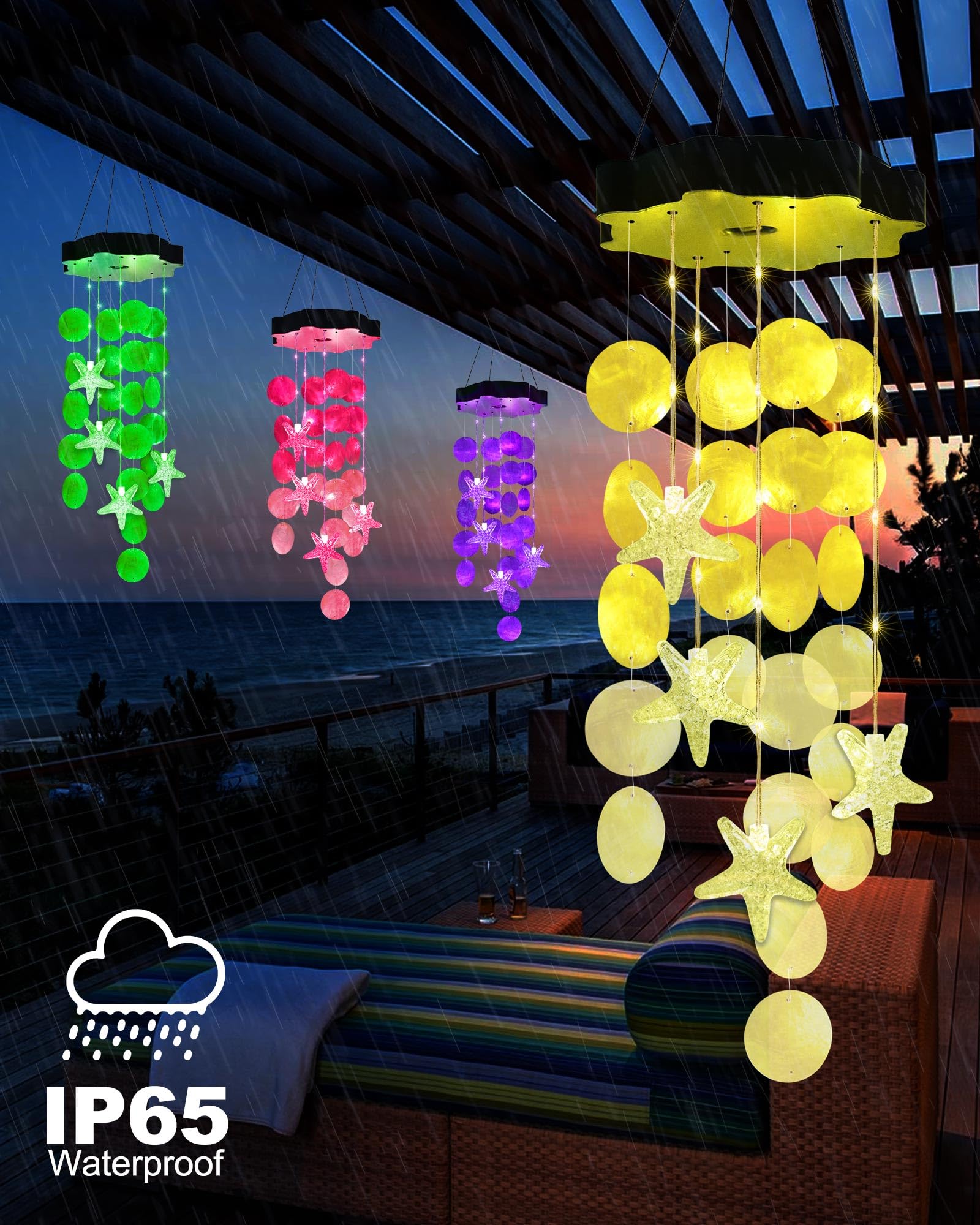 Toodour solar panel lighting modes deliver versatile ambience from constant glow to gentle flash.