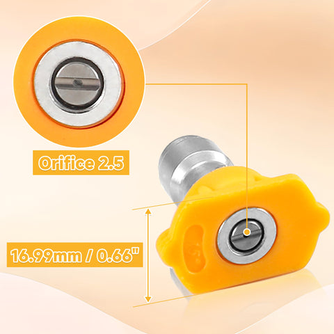Tool Daily 1/4-inch quick connector nozzle tip for easy attachment.