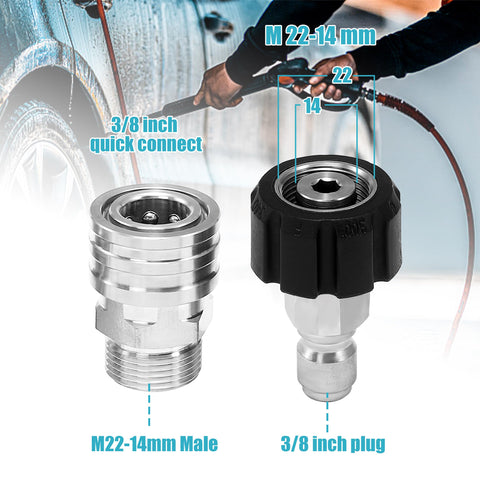 Tool Daily 1/2 plug to 3/4 male adapter enables secure joins.